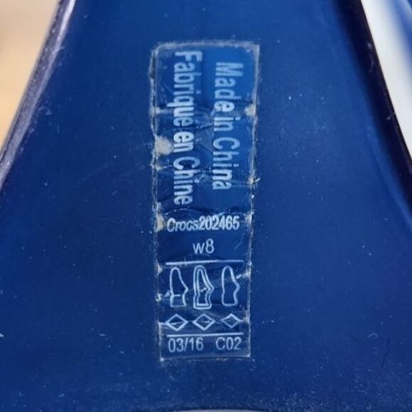 Crocs Isabella Strappy Jelly Sandals Womens Sz 8 Blue Ivory Slip On Shoes 202465 - Picture 9 of 9